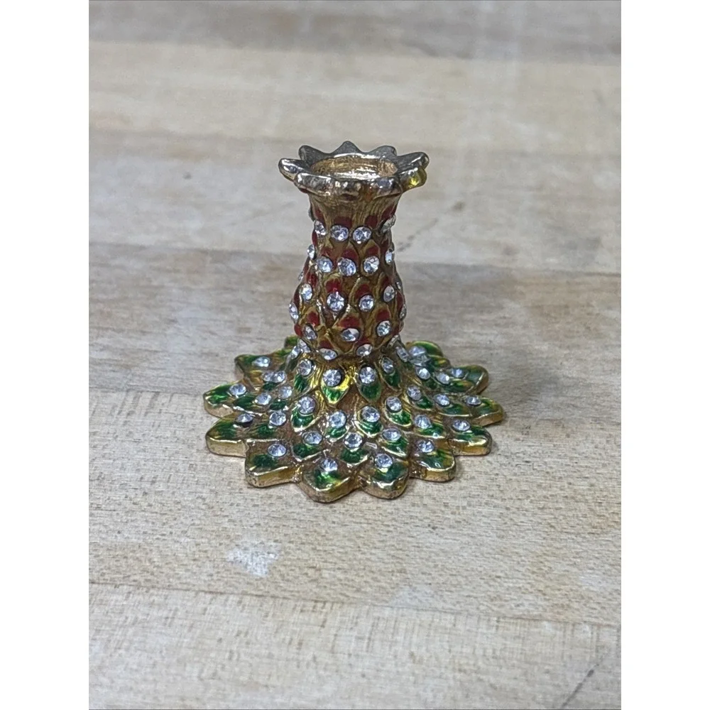 Pierre Lorren Faberge Egg Stand Crystal Enamel Gold Tone Replacement Base